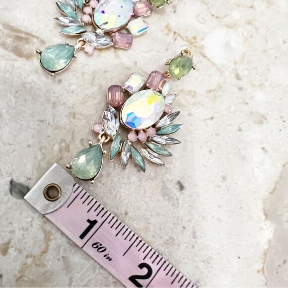 Dynasty Aurora Borealis Crystal Cluster Earrings - Picture 10 of 10